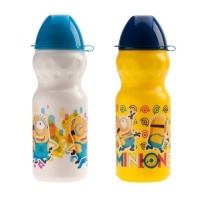 Botella de 350 ml de plástico de los Minions con caramelos - Dekora - 1 unidad