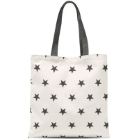 Bolsa de tela blanca con estrellas de 48 cm - DCasa