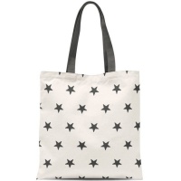 Bolsa de tela blanca con estrellas