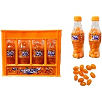 Refrescos rellenos de caramelos sabor naranja de 60 gr - 12 unidades