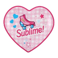 Platos de Barbie girly de 22.5 x 20 cm - 10 unidades