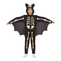 Disfraz de esqueleto de murciélago infantil