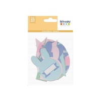 Die cuts de Pascua colores pastel - 21 unidades