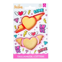 Cortadores de corazones Love - Decora - 2 unidades