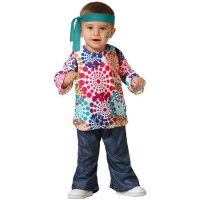 Disfraz de hippie colorido para bebé