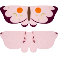 Alas de mariposa de tela rosa infantil de 95 x 32 cm - PartyDeco