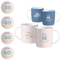 Taza de 350 ml de Cumpleaños por edad - 1 unidad