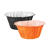Cápsulas para cupcakes naranjas y negras - Wilton - 24 unidades