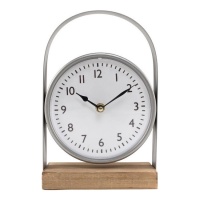 Reloj de mesa con base de madera - DCasa