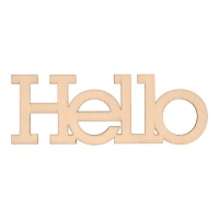 Figura de madera palabra Hello - 1 unidad