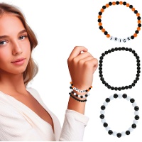 Pulseras de Halloween de bolas - 3 unidades