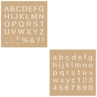 Plantillas Stencil de abecedario mayúsculas y minúsculas de 20 x 20 cm - Artemio - 2 unidades