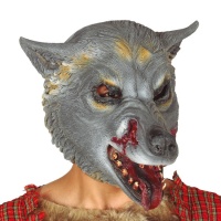 Máscara de lobo gris sangriento