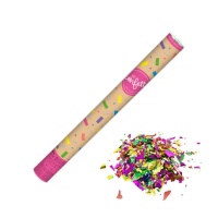 Cañón de confetti multicolor de 80 cm