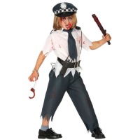 Disfraz de policía zombie para niño