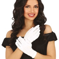 Guantes cortos blancos para adultos