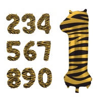 Globo de número Golden Tiger de 86 cm - Folat