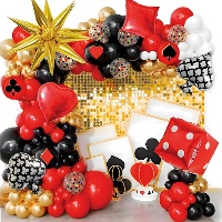 Kit de globos de juegos casino - 100 unidades