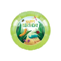 Globo redondo Happy Birthday de Insectos de 45 cm - Creative Converting