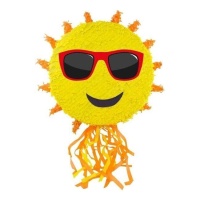 Piñata 3D de Sol con gafas de 39 cm