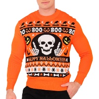 Jersey de halloween de calavera boo