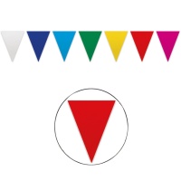 Banderín de triángulo multicolor de papel de 20 x 30 cm - 25 m