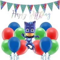 Pack de decoración para fiesta de Pj Masks - 33 piezas