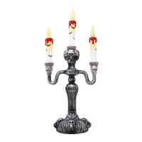 Candelabro Halloween de 3 velas con luz de 40 cm