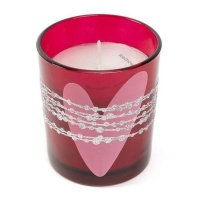 Vela aromática de 10 cm de corazón roja - DCasa