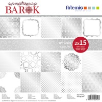 Kit de papeles scrapbooking Barok efecto metalizado - Artemio - 30 hojas