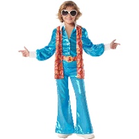 Disfraz de estilo disco azul cielo infantil