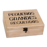 Caja de madera Pequeños grandes recuerdos de 23 x 17 cm