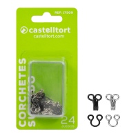 Corchetes para cierres de 1,5 cm surtidos - Castelltort - 24 pares