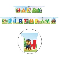 Guirnalda de la Patrulla Canina de happy birthday de 2,1 m