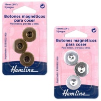 Botones magnéticos de 1,8 cm para coser - Hemline - 3 juegos