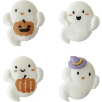 Figuras de azúcar de fantasmas surtidas de 4 cm - Dekora - 48 unidades