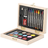 Maletín para colorear de madera - 24 piezas