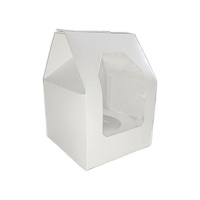 Caja para 1 cupcake blanca con ventana