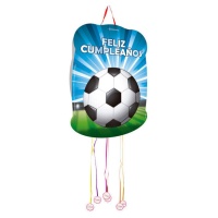 Piñata de Fútbol verde y azul de 35 x 50 cm