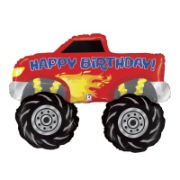 Globo de Monster Truck Happy Birthday de 1,02 m - Grabo