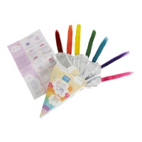 Set de colorantes en pasta para pastel arcoíris de 10 gr - PME - 7 unidades