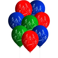 Globos de látex de Power Rangers - 8 unidades
