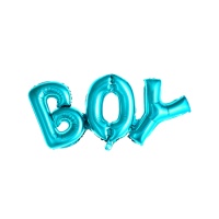 Globo letras Boy azul turquesa de 67 x 29 cm - PartyDeco