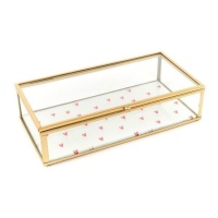 Caja de cristal de 20 x 10 x 5 cm Amor - DCasa