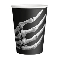 Vaso de mano de esqueleto siniestro de 270 ml - 10 unidades
