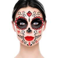 Maquillaje adhesivo catrina purpurina