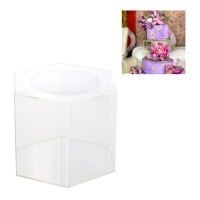 Soporte para tartas intermedio hexagonal transparente