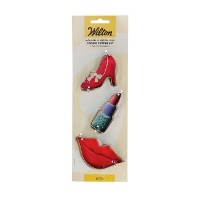 Cortadores de zapato, pintalabios y labios - Wilton - 3 unidades