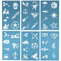 Plantilla para maquillaje de formas divertidas - 6 unidades