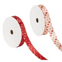 Cinta decorativa de corazones de 1,6 cm - 5 m - 1 unidad